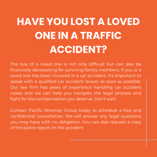 Have you lost a loved one in a traffic accident?