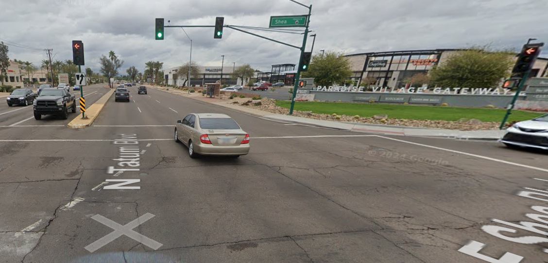 Several Pedestrians Hurt after 2Car Crash near Tatum and Shea