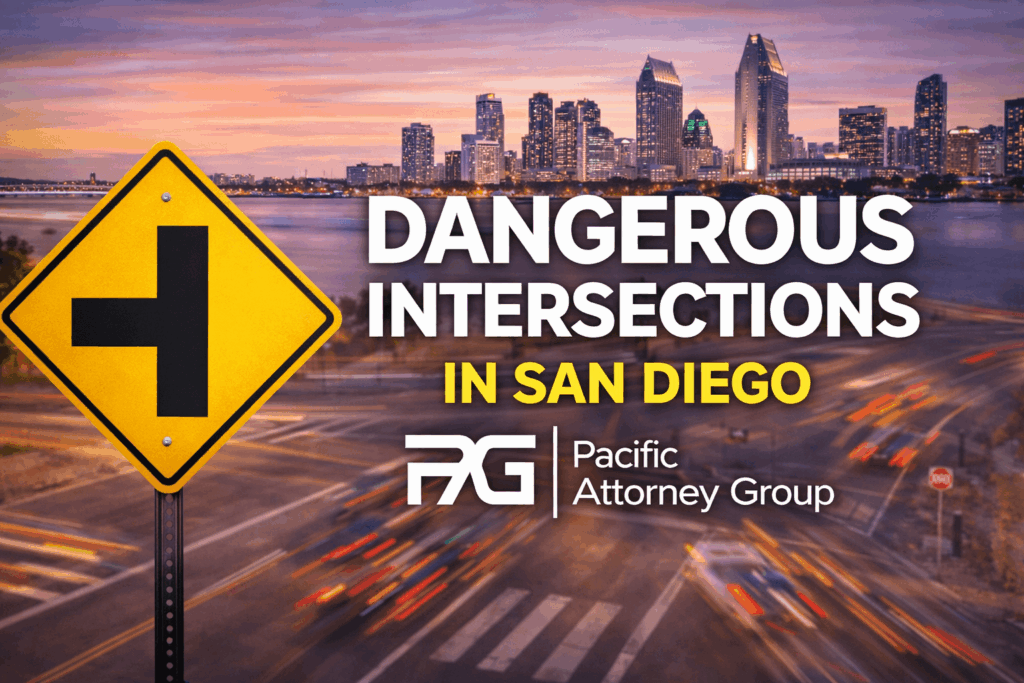 Warning sign for dangerous intersections