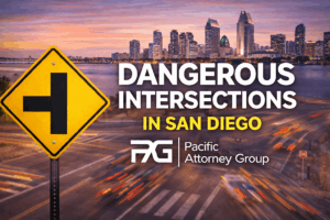 Warning sign for dangerous intersections